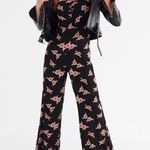 Flynn Skye x Urban Outfitters Bardot Black Floral Button-Down Jumpsuit Size S Photo 0