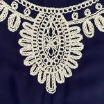 ZOY Women’s Navy Embroiderer Crewneck Short Sleeves Blouse SZ XXL #1072 Blue Photo 9