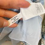 J.Crew Blue Floral Chiffon Crewneck Long Sleeve Spring Crinkle Blouse Size M Photo 7