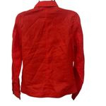 Cynthia Rowley  Linen Shirt Top Red Size Small Photo 4
