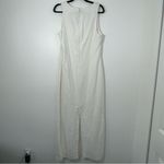 Abercrombie & Fitch High-Neck Linen Blend White Maxi Dress Medium Tall NWT Photo 4