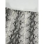 Wild Honey  Vegan Snakeskin Pants Size Small Black‎ and Gray Front Zip Cropped Photo 3