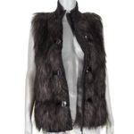 Calvin Klein  Faux Fur Sweater Vest buckle closure size XL Photo 1