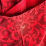 70’s Vintage Handmade Red Print Embroidered Housedress Short Sleeve Size M Photo 6