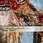 Soft Surroundings Shirt Orange Montaigne Paisley Velour Button Down Tunic Small Photo 8