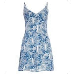 Reformation Marlow Palm Tree Mini Dress Slit XL Bali Surf Tropical Slip Vacation Photo 2