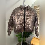 Revolve David Lerner Bella Metallic Crop Puffer Jacket‎ Sz large Photo 2