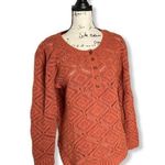 Ruff Hewn chunky burnt orange button sweater Photo 1