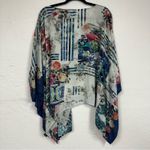 Tolani  Multi Colored Floral Print Cape Womens M Swimsuit Coverup Beachy Vacation Photo 6