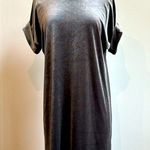 Gibson Latimer  Crushed Velvet Silver Dress Size Medium Photo 0