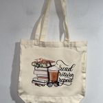 Book bag library tote stacks and coffee Photo 2