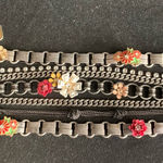 Juicy Couture Pam Gela Multi Chain Wide Floral Charm Bracelet Silver New Photo 0