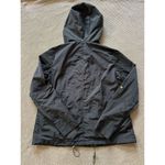 Michael Kors Women's Jacket Black Jacket Hooded Gold Zippers Logo Sz Small Photo 9