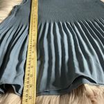 Adrianna Papell Slate Blue Pleated Blouse size S Photo 4