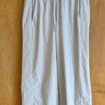 Athleta  Wide Leg‎ Crop Pants Beige Drawstring Elastic Waist Womens US 8 Photo 0