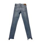 EXPRESS  Destroyed Denim Ankle Straight Skinny Legging Mid Rise Jeans Size 00 Photo 3