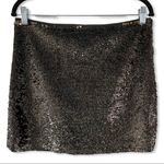 Bishop and Young Gold/Black Sequin Mini Skirt Size M Photo 9