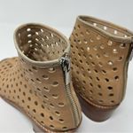 Loeffler Randall Ione Beach Tan Leather Perforated Peep Toe Ankle Bootie Shoe 6 Photo 6
