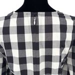 J. Crew Womens Puff Sleeve Oversized Gingham Top Black & White Size 6 Photo 5