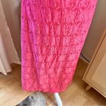 NSR‎ Hot Pink Lace Midi Dress Sleeveless Lined Size L NWOT Size L Photo 3