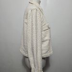 ZARA Cream Tweed Cropped Medium Jacket French Chic Luxury Designer Neutral Photo 4