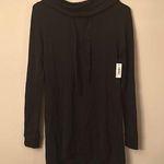 NWT Size XS Daily Ritual Long Sleeved Black Dress With Drawstrings OVERSIZED Photo 0