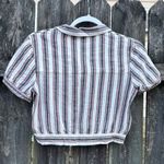 Volcom  Striped Cropped Button Down Top Small Photo 3