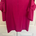 Badgley Mischka  Belle Pink Ruffle Bell Sleeves V-Neck Cocktail Dress Size 2 Photo 7