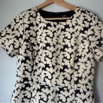 Oasis White/Black Jacquard Floral Shift Mini Dress Size UK 12/38 Photo 2
