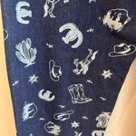 NWT Cali1850 Wide Leg Western Print Jeans Size 30 Blue Photo 6