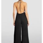 Alice + Olivia Adalyn Pleated Plisse Halter One Piece Jumpsuit Black Sz 4 Photo 1