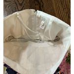 J Crew Strapless 100% Silk Mini Dress Size 0 Cream Watercolor Lined Pockets EUC Photo 9