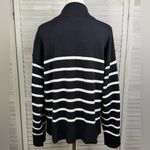 Forever 21  Zipper Mock Neck Sweater Black/White-XL Photo 1