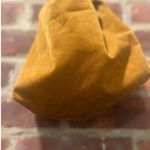 Merit Womens Yellow Corduroy Open Tie Strap Tote Bag 90s style Tan Photo 2