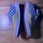 Vans Blue and Yellow Checkered Sneakers Photo 8