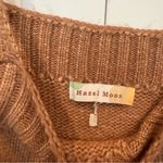 Hazel Moon Brown Embroidered Sweater Knit Crop Top‎ Size XL Tan Photo 4