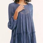 Free People Womens Boho Lace Eyelet Tunic Top Dress XS Coachella Fairy Western Photo 1