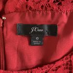J Crew Top 6 Red Lace Short Sleeve Layered Romantic Holiday‎ Party Festive Photo 3