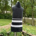 Neiman Marcus  Cashmere Collection Sequin Turtleneck Vest M Gray Beaded Sweater Photo 3