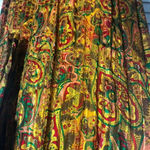 Vintage 80s Lillie Rubin Silk Paisley Halter Maxi Dress XS Yellow Photo 12