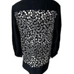 Gottex Vintage Black Cutout Button Front Long Sleeve Shirt, Swim Top Photo 1