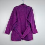 Sundance Vintage Women's Acid Wash Mid Length Denim Duster Jacket Purple Sz M Photo 5