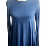 Eileen Fisher Women’s Viscose Jersey Ballet Neck Tunic Blue Bird,SZ PP/PTP XS Photo 0
