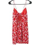 BriDGE Womens medium red Sleeveless Floral strappy spring sleeveless sun dress Photo 1