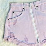 Carmar LF Beatrice Lavender Zipper Denim Skirt Purple Size XS Photo 4