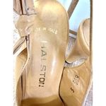 80s 90s VTG Halston Slingback Butter Colored Leather Pumps 8 1/2N Made in Italy Yellow Size 8.5 Photo 4