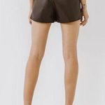 Nordstrom Grey Lab Faux Leather Shorts Photo 1