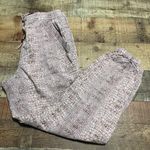 Anthropologie | Women's Pink Purple Reptile Pattern Festival Jogger Pants Sz S Photo 0
