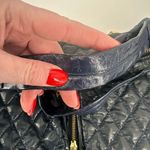 Clava Quilted Pocket Large Tote Travel Bag Navy Blue Photo 8