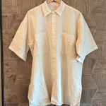 NWT B’Gauze Women's Button Up Shirt Size L/XL Beige Short Sleeve Oversized Size L Photo 0